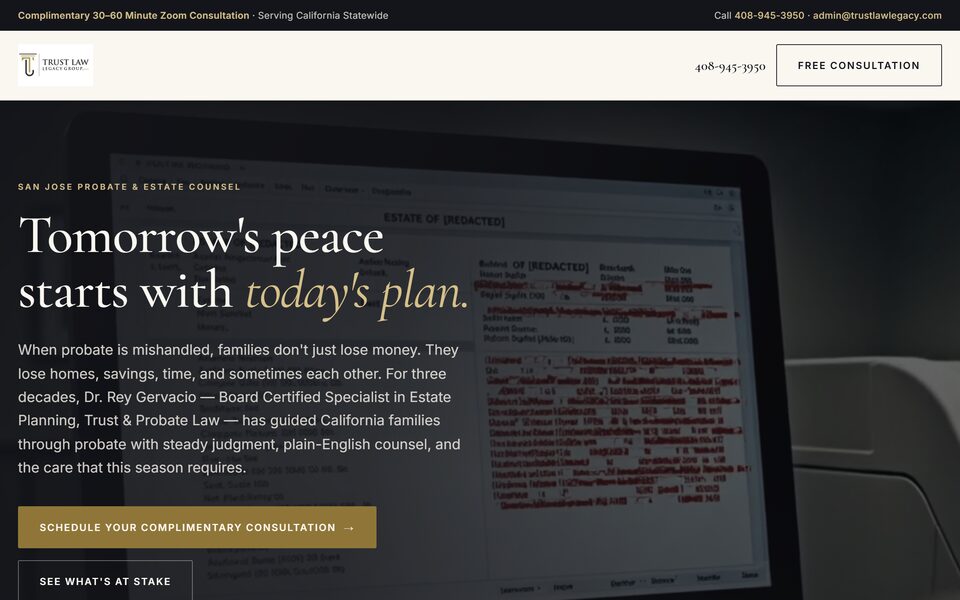 Conversion landing page